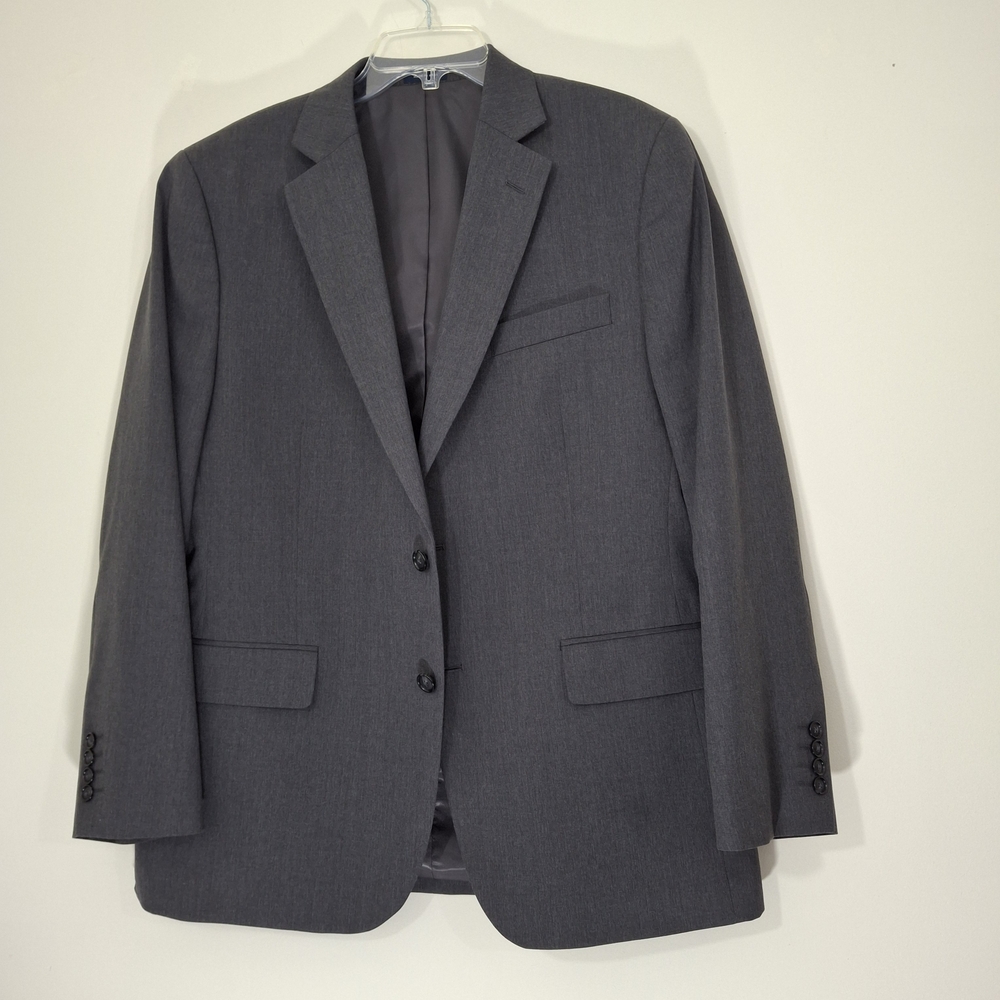 Stafford Charcoal Gray Sport Coat and Matching Vest, Size 42Reg Suit, Vest=Large